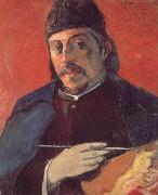 Paul Gauguin Take a palette of self-portraits oil painting on canvas